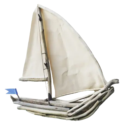 Œuvre unique en bois flottés Élise Gonthier